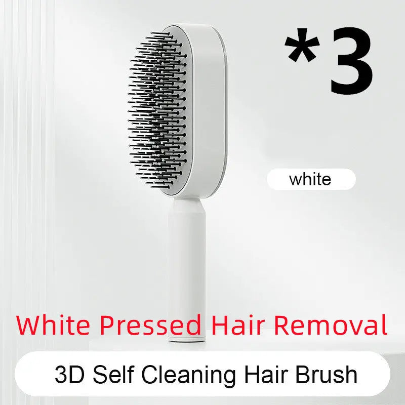 Self Cleaning Hair Brush For Women One-key Cleaning Hair Loss Airbag Massage Scalp Comb Anti-Static Hairbrush LeRameauShop