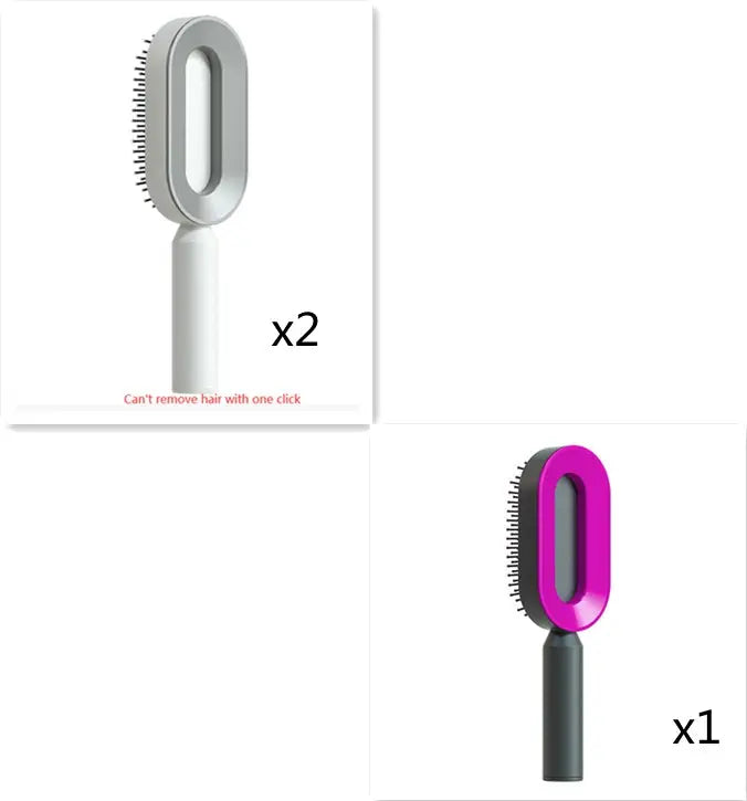 Self Cleaning Hair Brush For Women One-key Cleaning Hair Loss Airbag Massage Scalp Comb Anti-Static Hairbrush LeRameauShop
