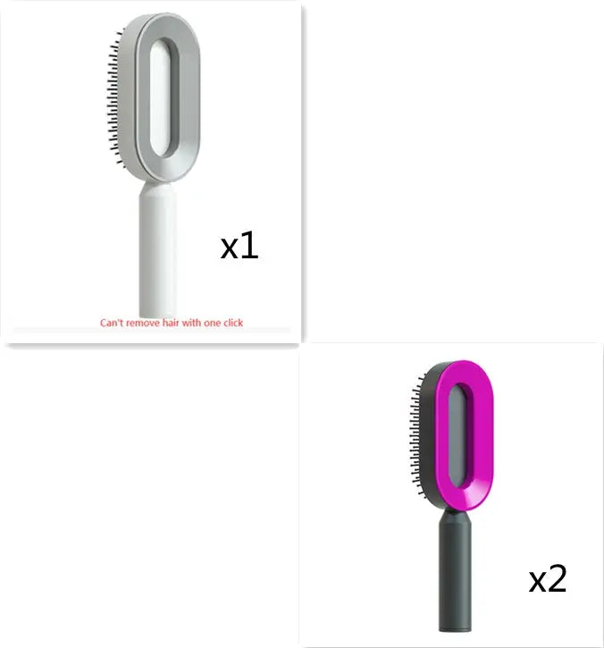 Self Cleaning Hair Brush For Women One-key Cleaning Hair Loss Airbag Massage Scalp Comb Anti-Static Hairbrush LeRameauShop