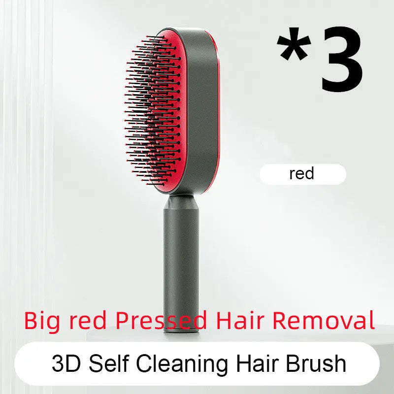 Self Cleaning Hair Brush For Women One-key Cleaning Hair Loss Airbag Massage Scalp Comb Anti-Static Hairbrush LeRameauShop