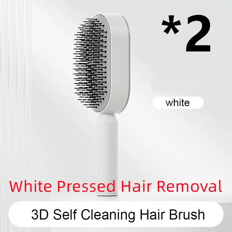 Self Cleaning Hair Brush For Women One-key Cleaning Hair Loss Airbag Massage Scalp Comb Anti-Static Hairbrush LeRameauShop