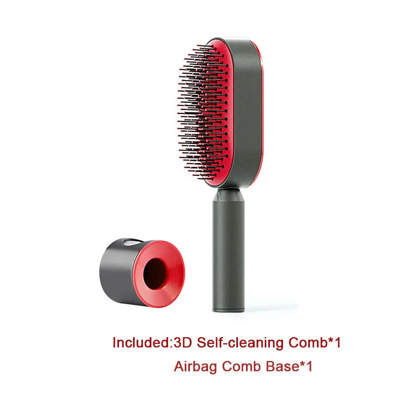 Self Cleaning Hair Brush For Women One-key Cleaning Hair Loss Airbag Massage Scalp Comb Anti-Static Hairbrush LeRameauShop