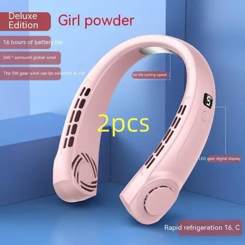 Ventilateur de cou portable, silencieux et multifonctionnel LeRameauShop
