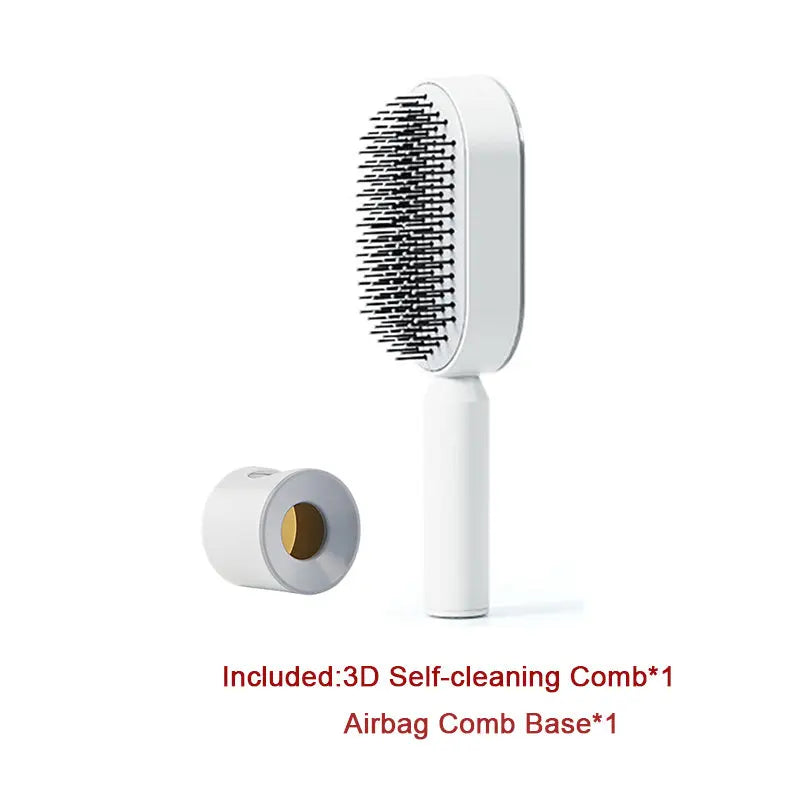 Self Cleaning Hair Brush For Women One-key Cleaning Hair Loss Airbag Massage Scalp Comb Anti-Static Hairbrush LeRameauShop