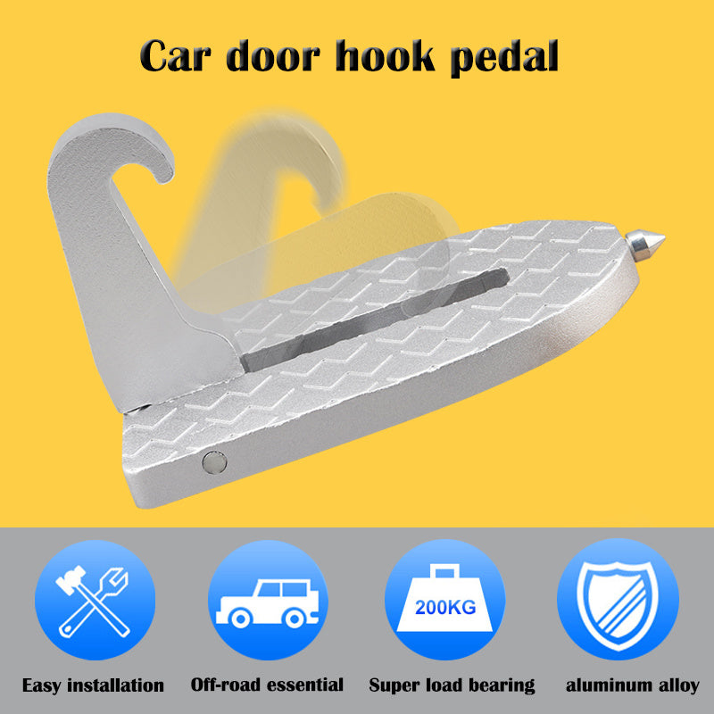 Foldable Car Door Step Pedal Universal Auto Rooftop Luggage Ladder Hooked Foot Pegs Doorstep Safety Hammer LeRameauShop
