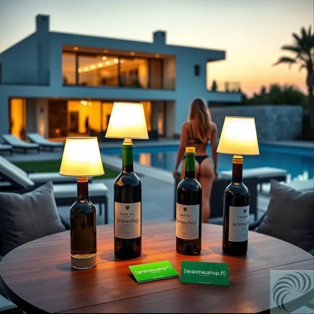 Lampe LED sans fil pour bouteille de vin, rechargeable, lampe champignon à gradation, commande tactile, lampe de table, veilleuse décorative LeRameauShop