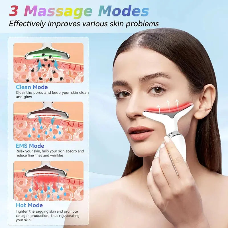 Appareil de beauté du cou et du visage, resserrement de la peau, appareil de lifting du visage, outil de soins de la peau, SAP, double ruisseau LeRameauShop