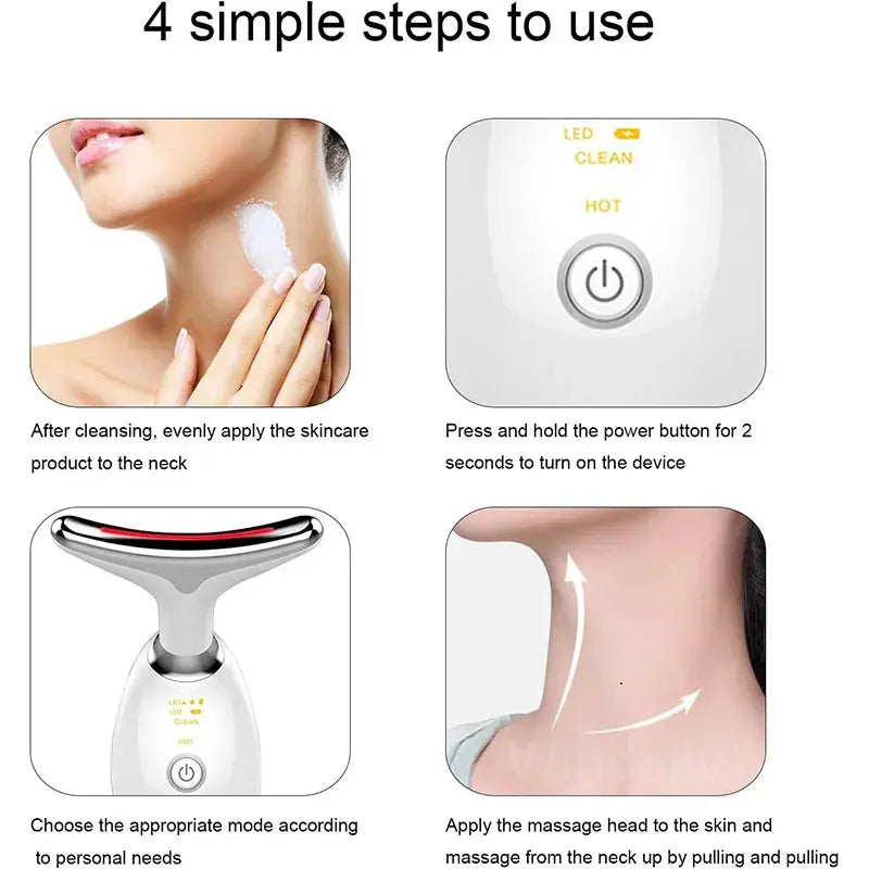 Appareil de beauté du cou et du visage, resserrement de la peau, appareil de lifting du visage, outil de soins de la peau, SAP, double ruisseau LeRameauShop