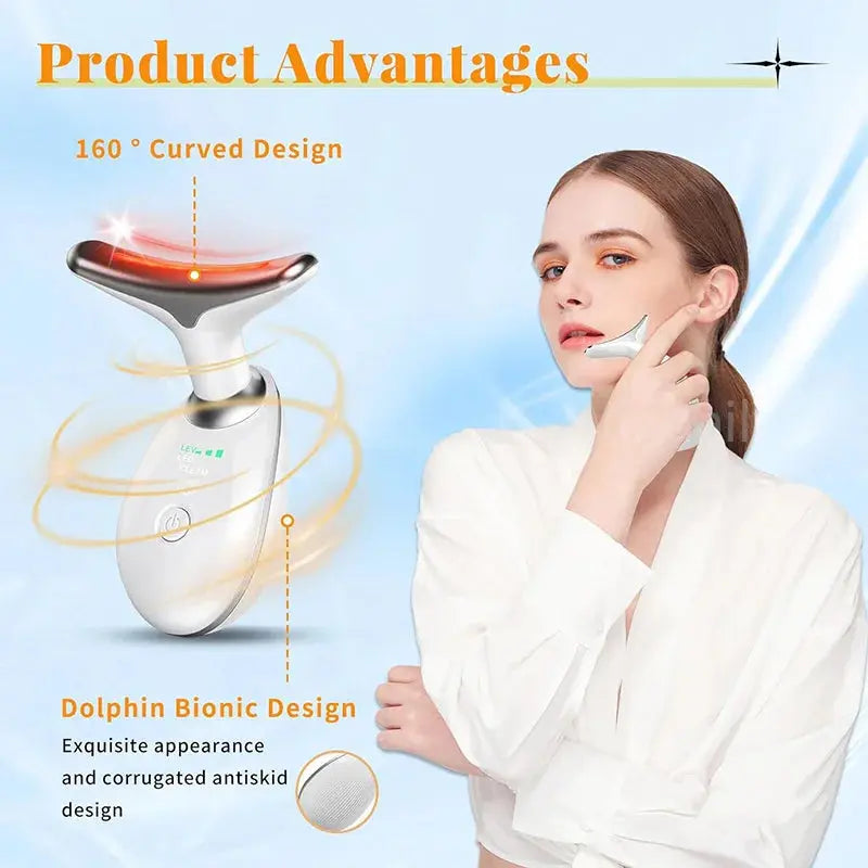 Appareil de beauté du cou et du visage, resserrement de la peau, appareil de lifting du visage, outil de soins de la peau, SAP, double ruisseau LeRameauShop