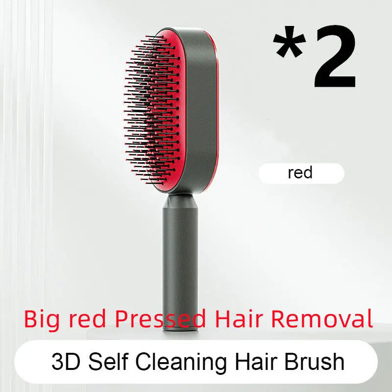 Self Cleaning Hair Brush For Women One-key Cleaning Hair Loss Airbag Massage Scalp Comb Anti-Static Hairbrush LeRameauShop
