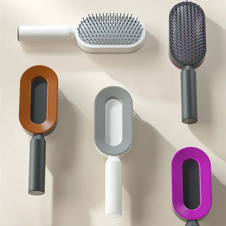 Self Cleaning Hair Brush For Women One-key Cleaning Hair Loss Airbag Massage Scalp Comb Anti-Static Hairbrush LeRameauShop