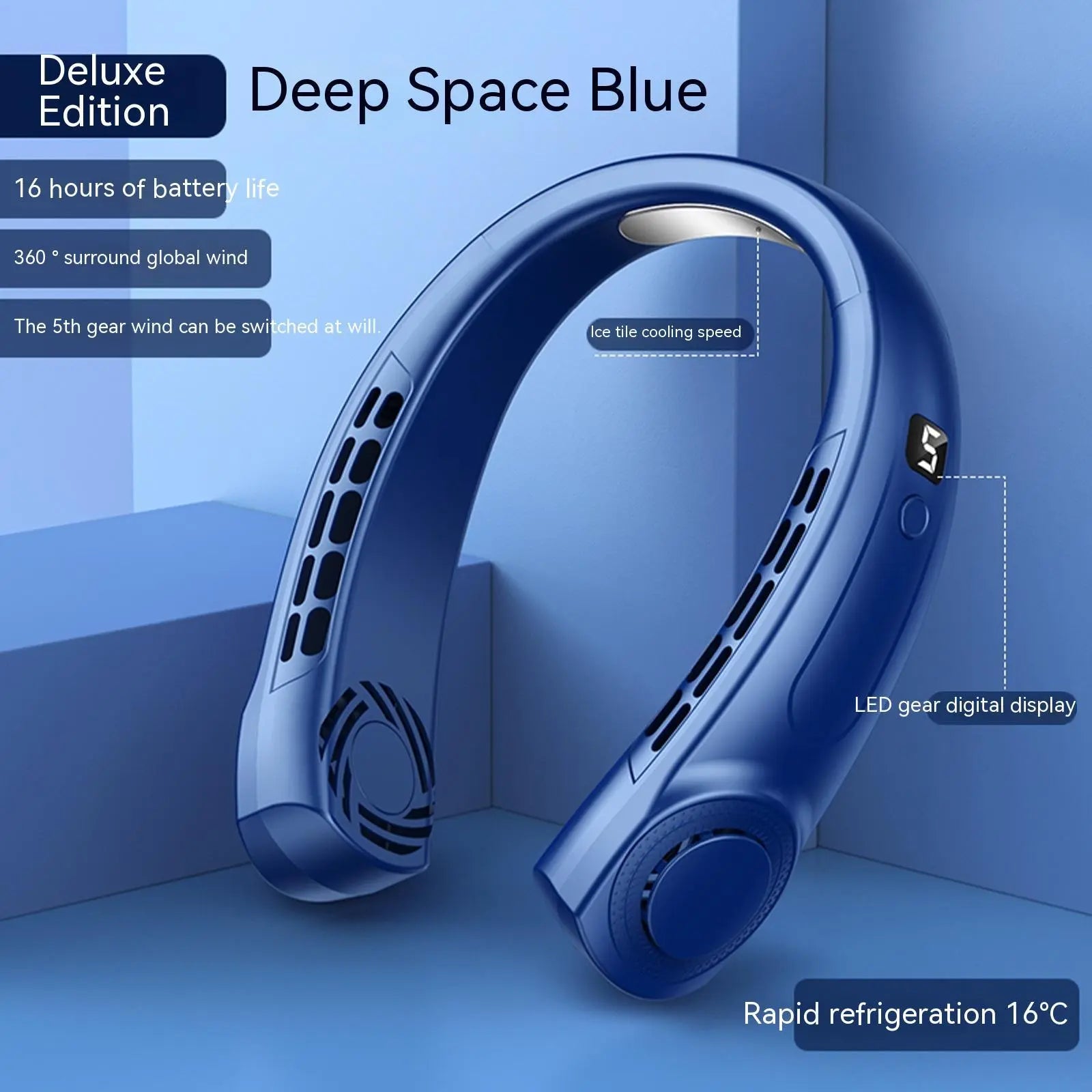 Ventilateur de cou portable, silencieux et multifonctionnel LeRameauShop