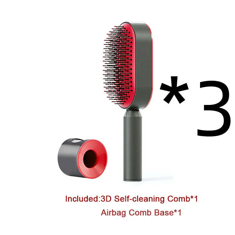Self Cleaning Hair Brush For Women One-key Cleaning Hair Loss Airbag Massage Scalp Comb Anti-Static Hairbrush LeRameauShop