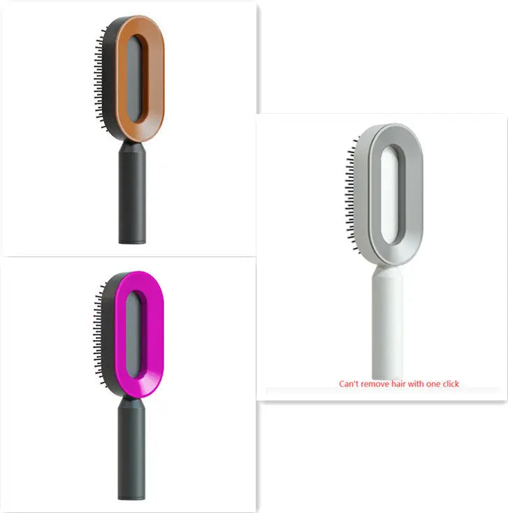 Self Cleaning Hair Brush For Women One-key Cleaning Hair Loss Airbag Massage Scalp Comb Anti-Static Hairbrush LeRameauShop