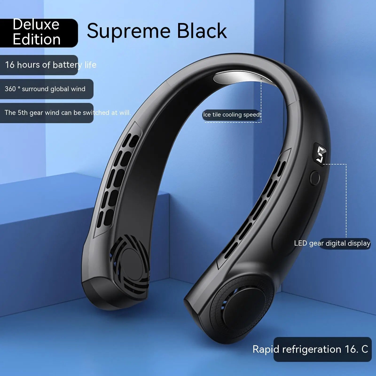Ventilateur de cou portable, silencieux et multifonctionnel LeRameauShop
