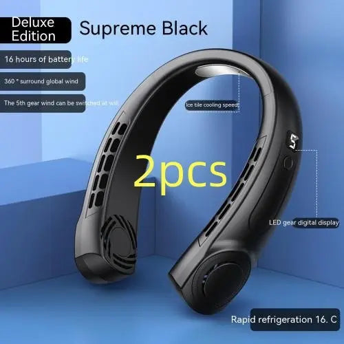 Ventilateur de cou portable, silencieux et multifonctionnel LeRameauShop