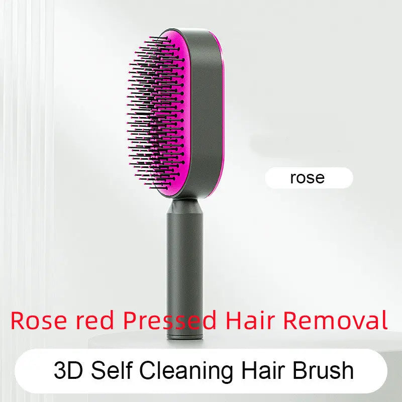 Self Cleaning Hair Brush For Women One-key Cleaning Hair Loss Airbag Massage Scalp Comb Anti-Static Hairbrush LeRameauShop