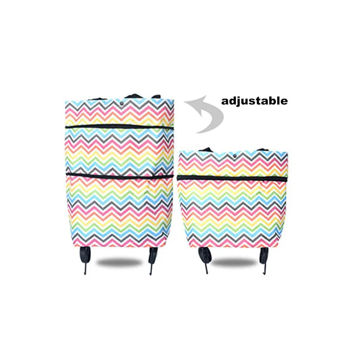2 in 1 Foldable Shopping Cart with Wheels Premium Oxford Fabric Multifunction Shopping Bag Organizer High Capacity LeRameauShop