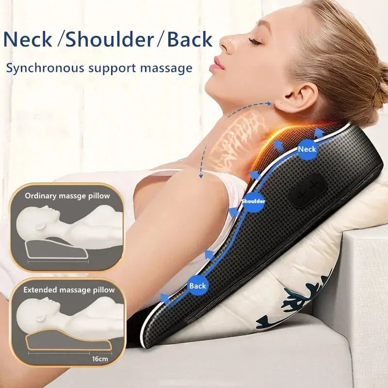 Coussin massant électrique pour la colonne cervicale, le dos, les jambes, tout le corps, coussin valide LeRameauShop